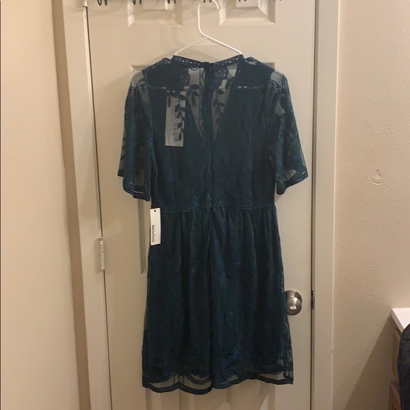 light my fire dark teal lace mini dress